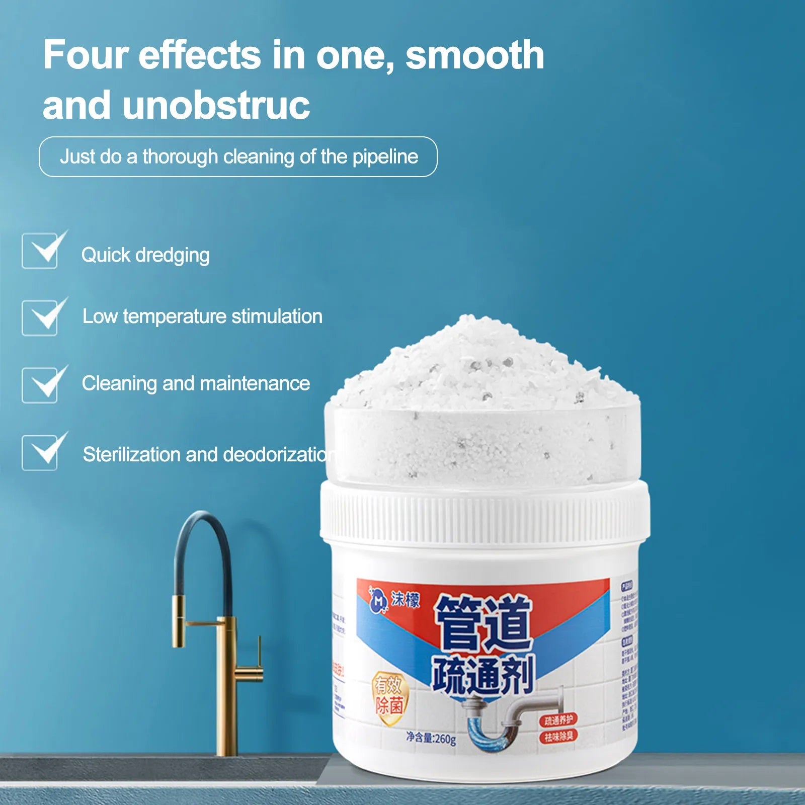 Drain Blockage Cleaner | Sink Cleaning Powder – Unclog Your Drains in Seconds | Buy 1 Get 1 Free | Offer