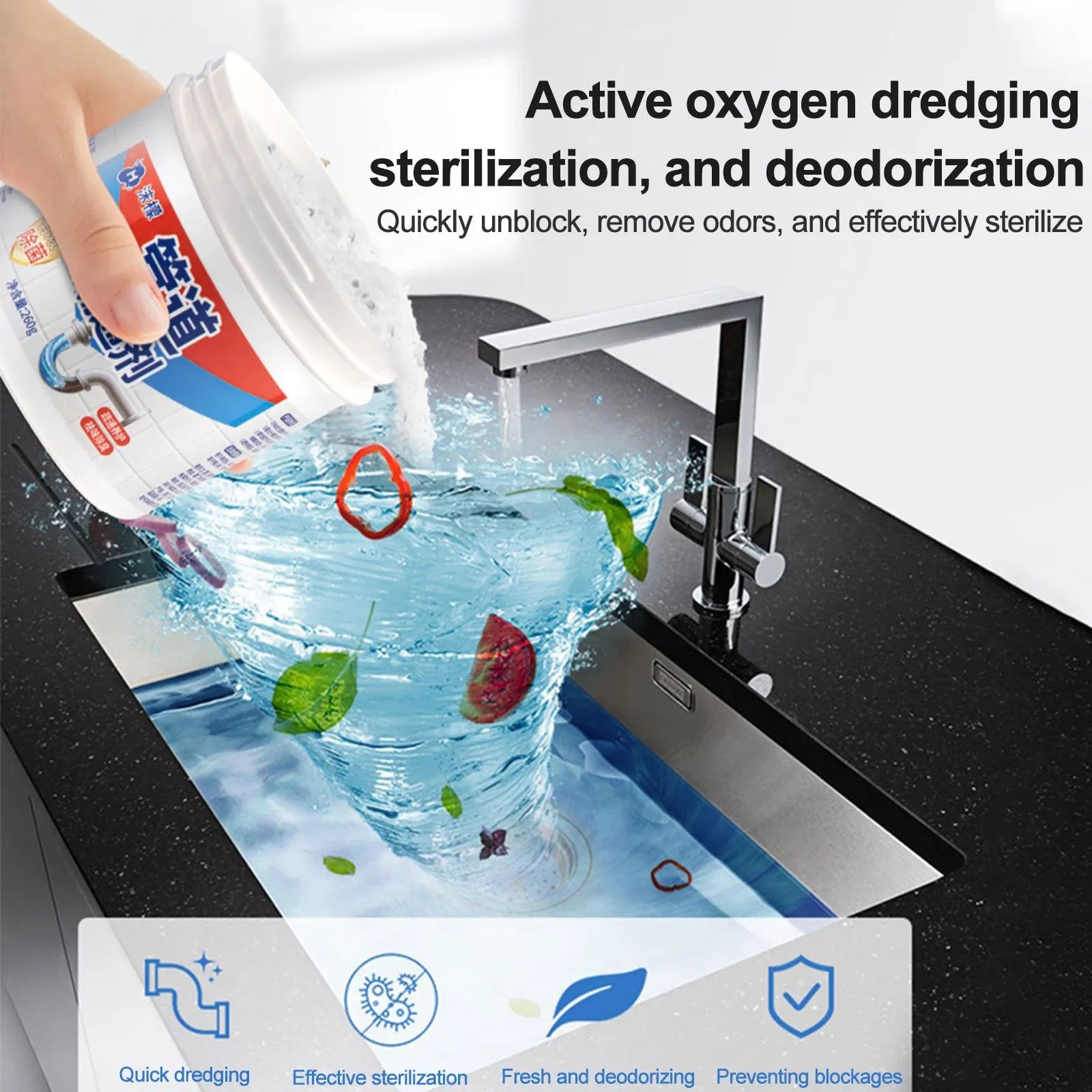 Drain Blockage Cleaner | Sink Cleaning Powder – Unclog Your Drains in Seconds | Buy 1 Get 1 Free | Offer