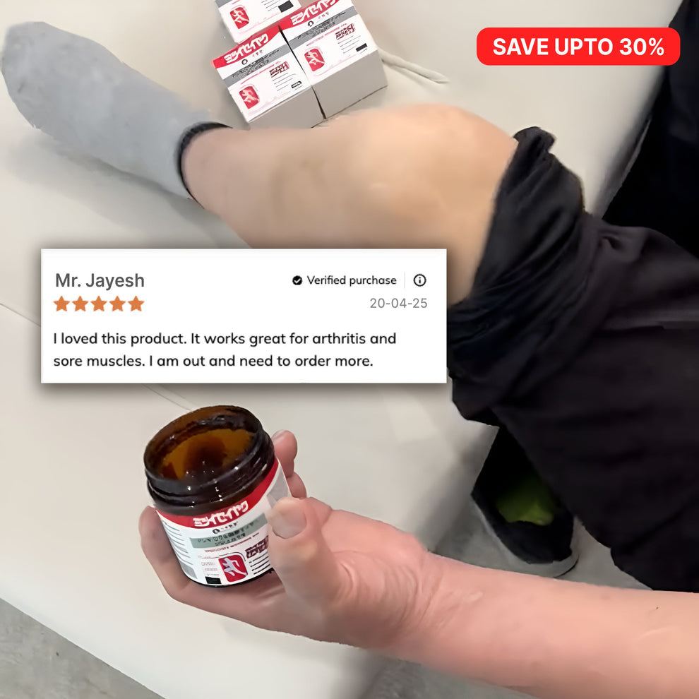 Japanese massage gel for joint and muscle pain relief