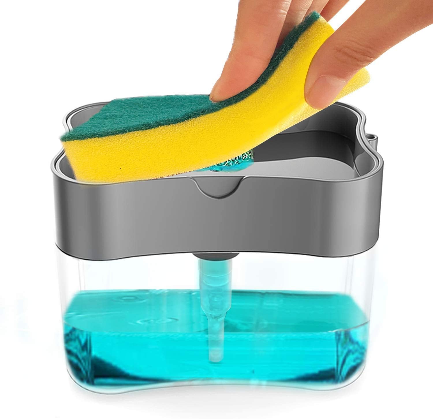 CleanMagic Liquid Soap Dispenser & Sponge holder ( With Free Sponge)