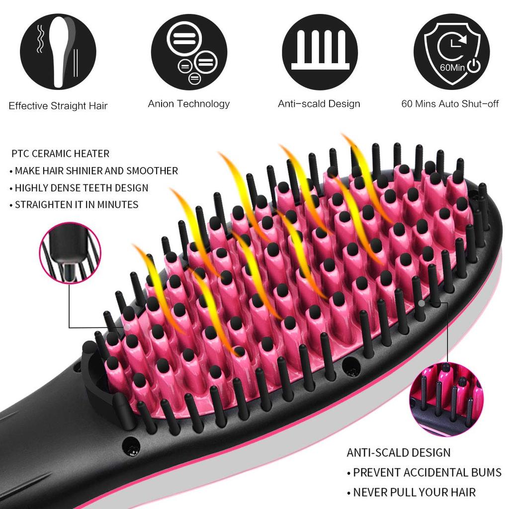 ELECTRIC HAIR STRAIGHTENING BRUSH
