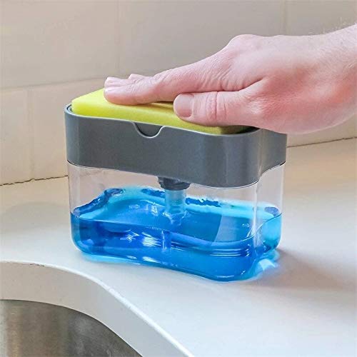 CleanMagic Liquid Soap Dispenser & Sponge holder ( With Free Sponge)