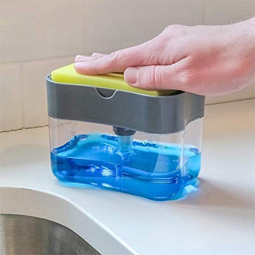 CleanMagic Liquid Soap Dispenser & Sponge holder ( With Free Sponge)