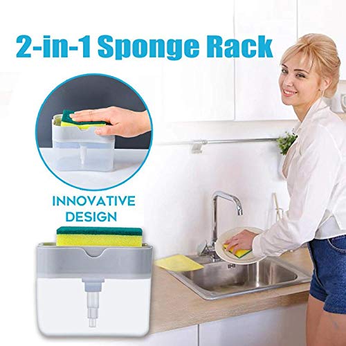 CleanMagic Liquid Soap Dispenser & Sponge holder ( With Free Sponge)