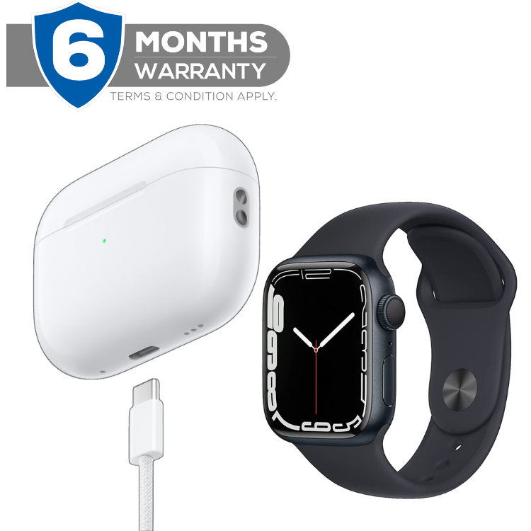 Airpods Pro (2nd Gen) + Smart Watch Series 7 | Compatible with Apple iPhone & Android Devices | Combo Offer