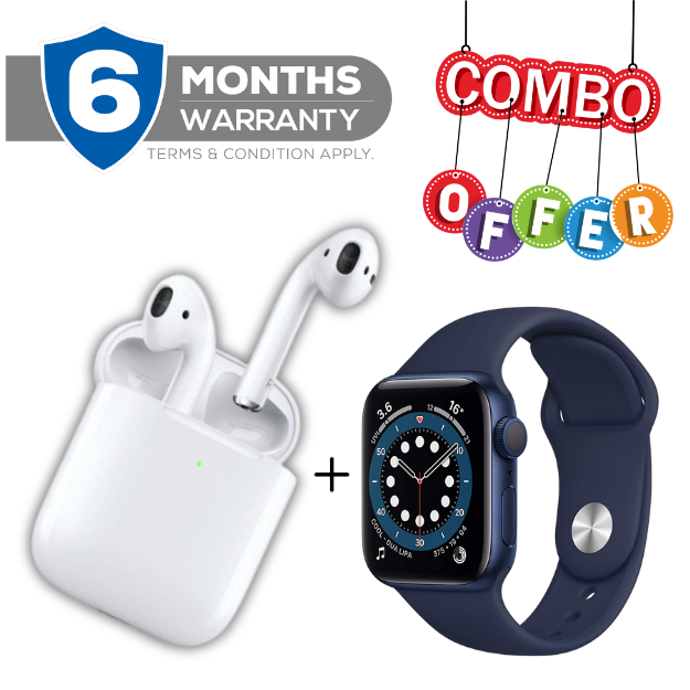 AirPods (2nd Gen) + Intelligent Watch Series 6 | T55+ | Combo Offer