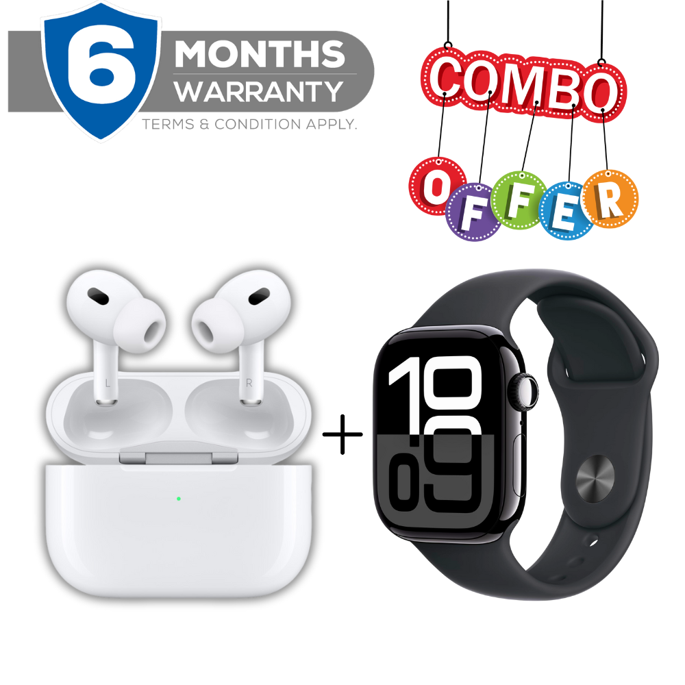 Airpods Pro (2nd Gen) + Smart Watch Series X | Compatible with Apple iPhone & Android Devices | Combo Offer