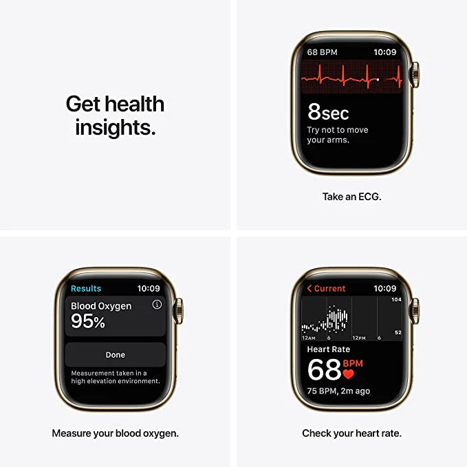 Series 8 Smartwatch [45mm - fits 130–220mm GPS + Cellular] Fitness Tracker, Blood Oxygen & ECG Apps, Always- On Display