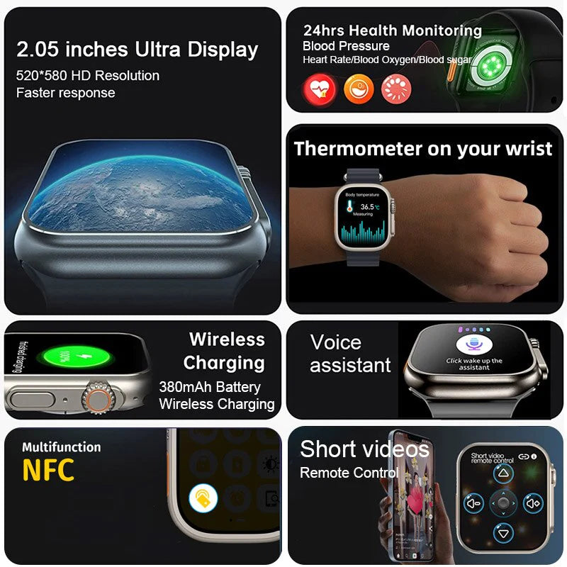 Smart Watch Ultra 8 49mm Logo Smart Watch Infinity full Display