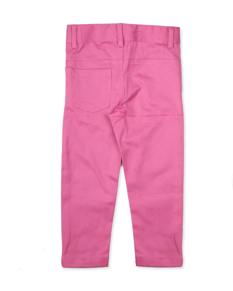 Purple Color Girls Cotton Twill Pant ( 3-4 Years )