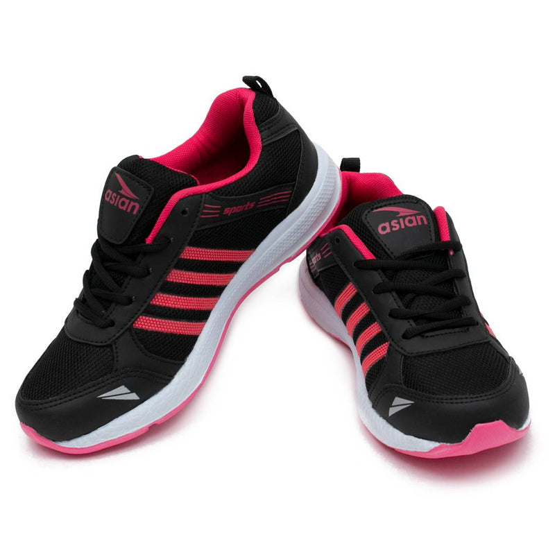 Black Pink Running Shoes For Women