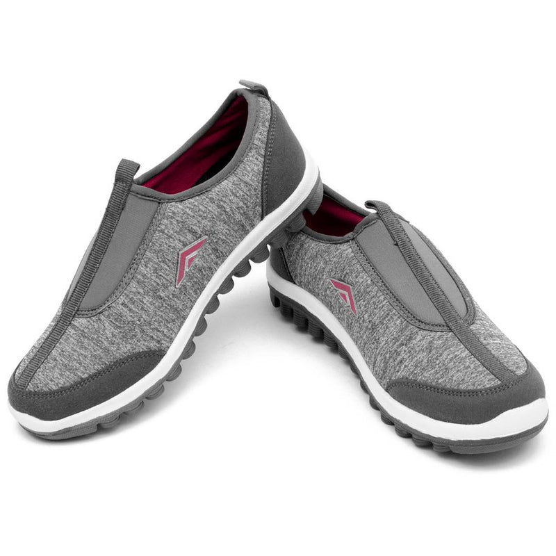 Grey Pink Running Shoes For Women