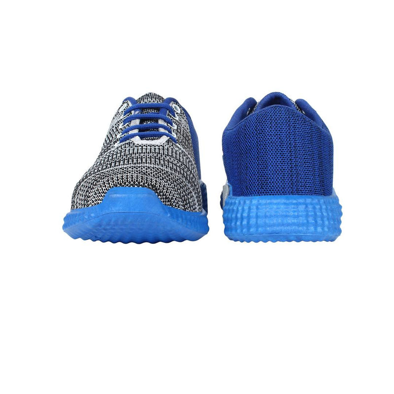 Men's Grey Mesh Self Design Sports Shoe