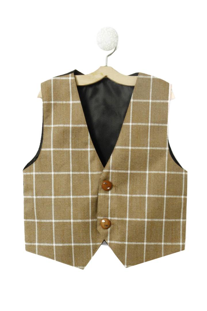 Boys Brown Coat Suit Set