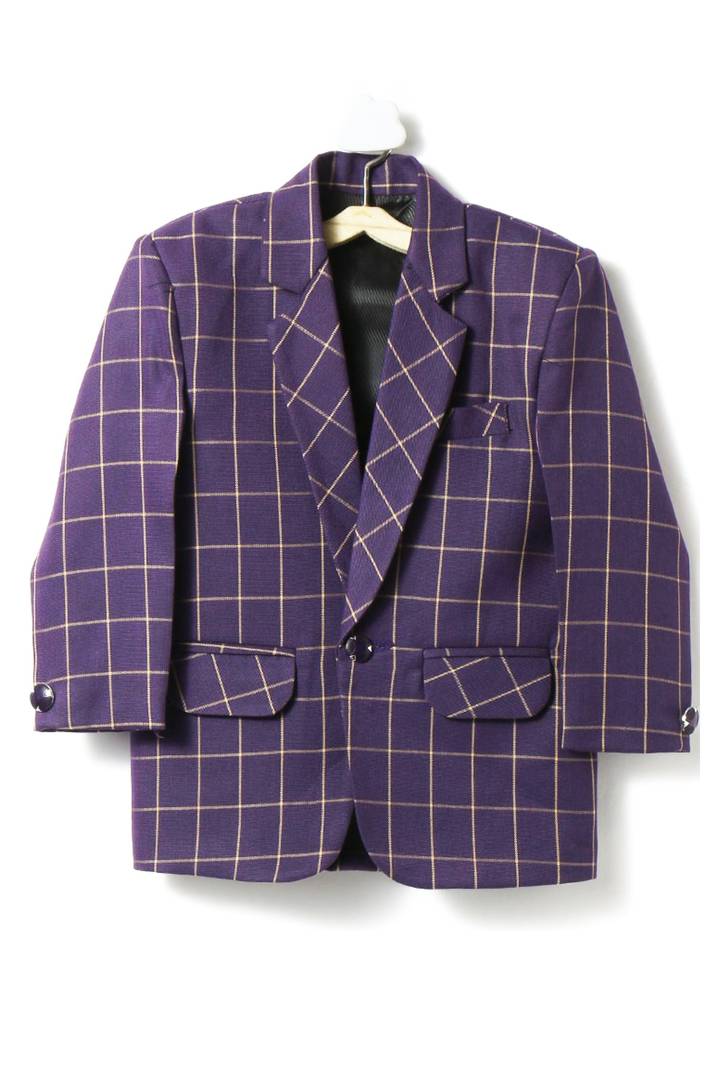 Boys Purple Coat Suit Set