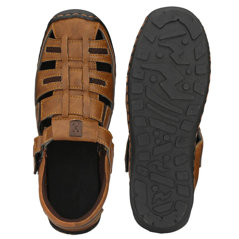 Men's Tan Synthetic Comfort Sandal