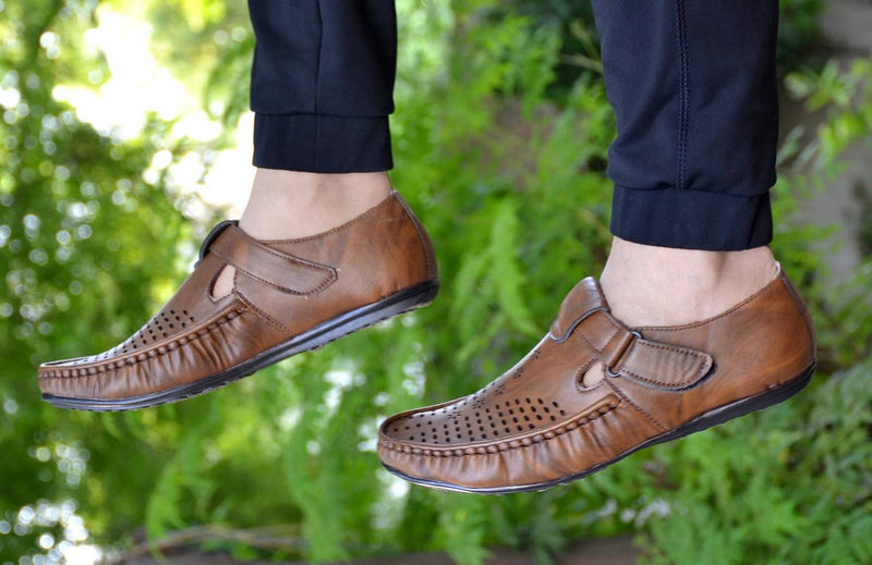 Men's Brown Synthetic leather Sandals