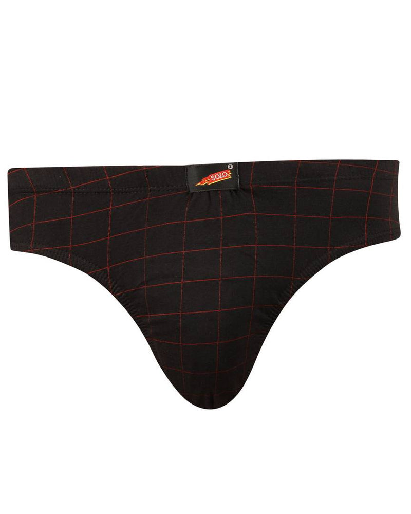 Men's Cotton Checked Basic Brief Pack of 3