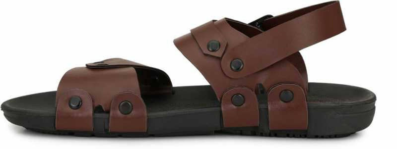 Trendy & Comfy Black Synthetic Leather Sandals for Men