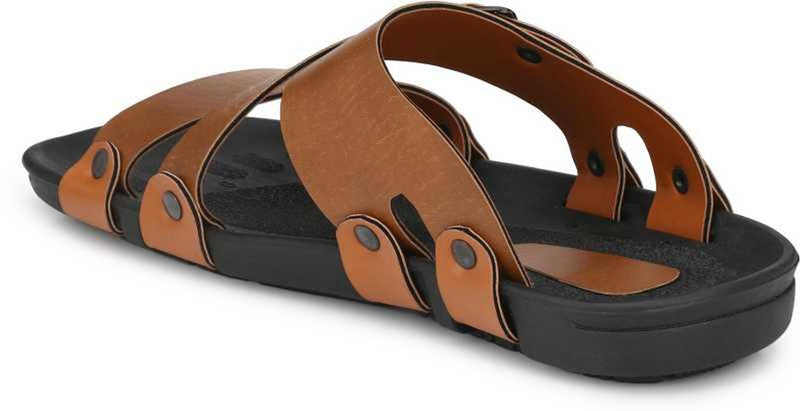 Trendy & Comfy Tan Synthetic Leather Sandals for Men