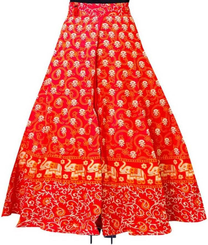 Women's Beautiful Cotton Wrap Around Red Skirt.