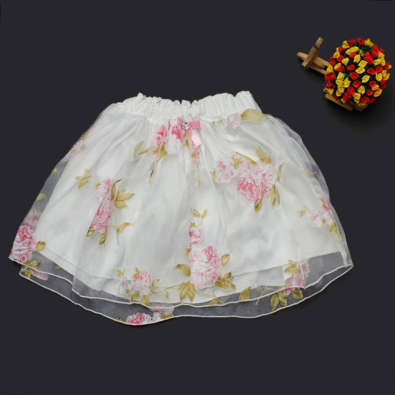 Girl's Solid Cotton A-Line Skirt