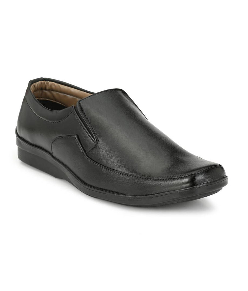 Men's Black Solid SlipOn Formal Shoes