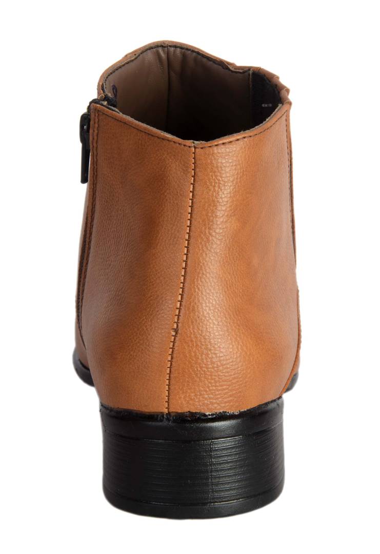 Men's High Heeled Tan Outdoor Synthetic Leather Casual Boots
