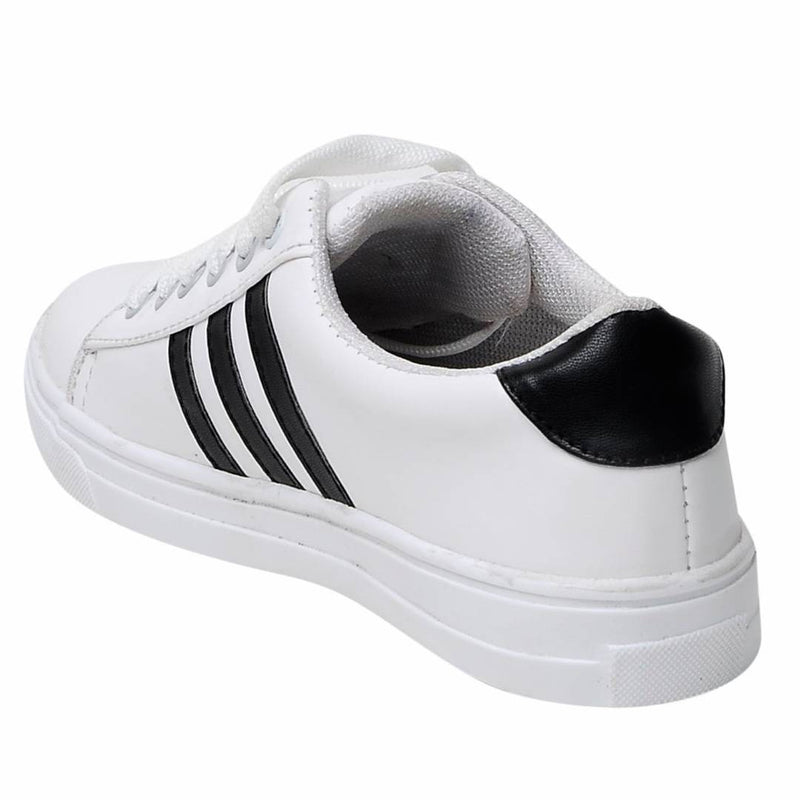 Women's White Lace-up Comfortable Casual Sneakers