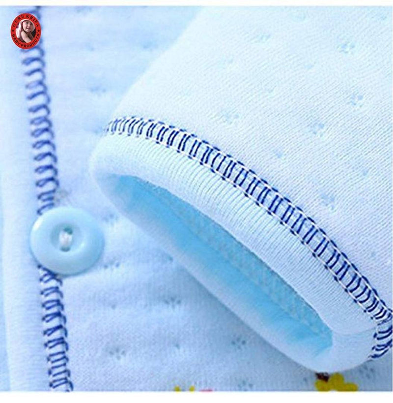 Newborn Baby High Quality Soft Feel Cotton Polyester Blend Top Pyjama With Cap And Bib Set For New Born Babies (0-3 Months) PRINT MAY VARY