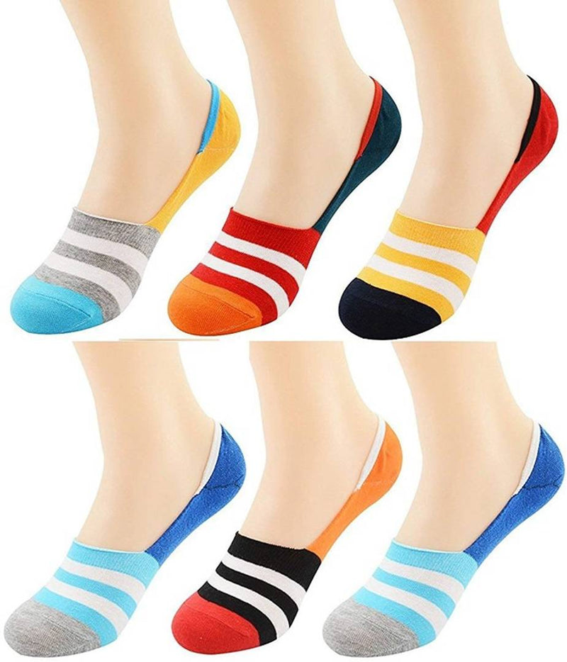 Multi-Colored Loafer Socks (Pack of 6) Design and Color As Per Availablity