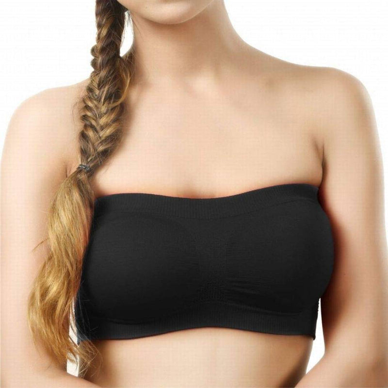 Women Cotton Stretchable Fit Non Padded Strapless Tube Bra