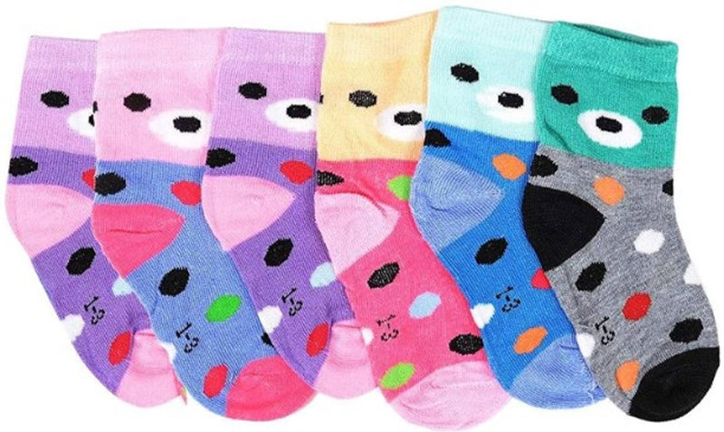 Kids Multicolor Cotton Socks (Pack of 6)(Colors and Print can be Diffrent)