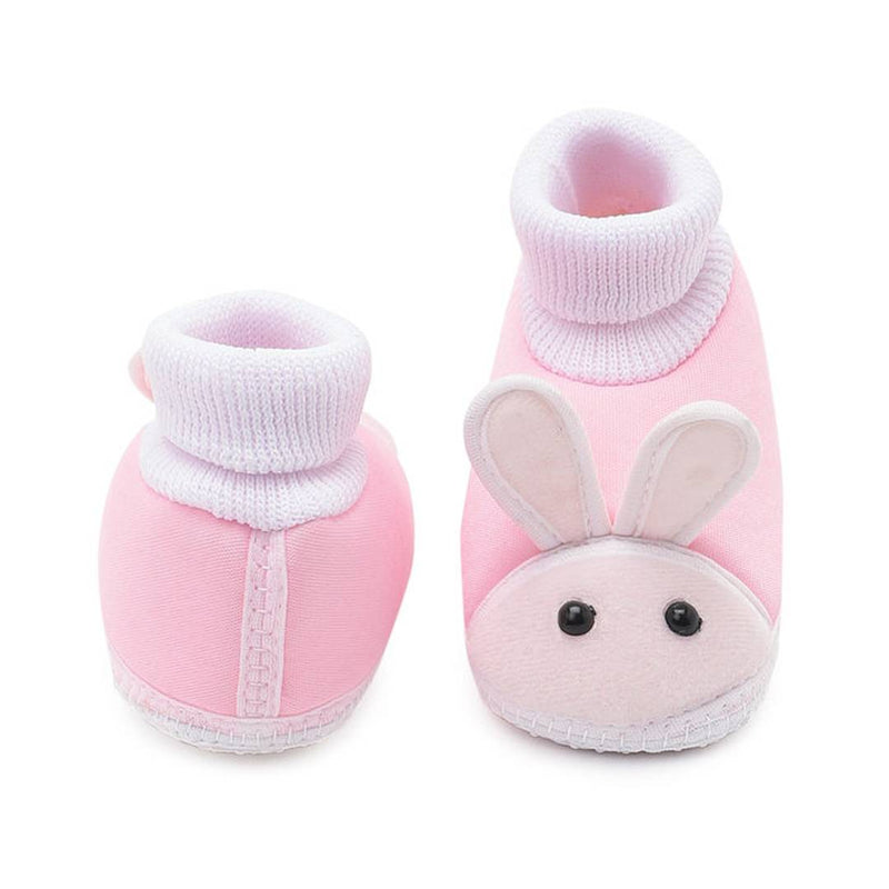Rabbit Pink Baby Infant Soft Booties