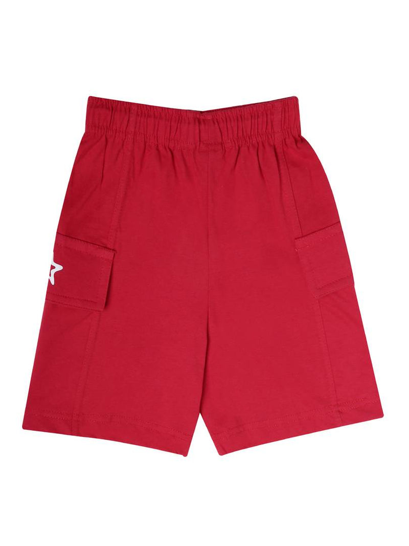Boy's Multicoloured Cotton Self Pattern Regular Shorts (Pack Of 2)