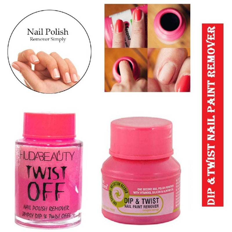 huda beauty Dip & Twist Instant Nail Polish Remover combo (pack of 2 set )