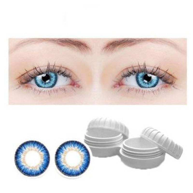 EYE CONTACT LENS Zero power ( BLUE) Monthly  (0, Colored Contact Lenses, Pack of 1)