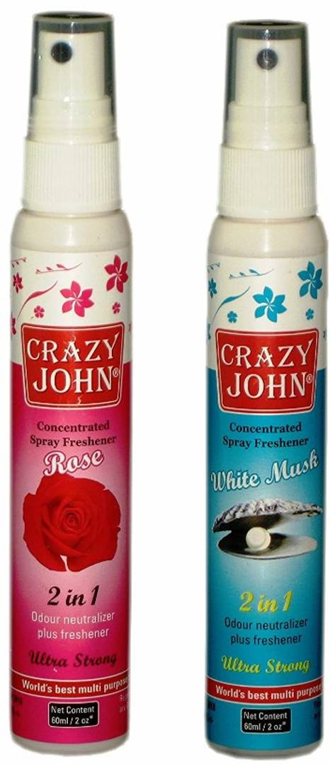 Rose and White Musk Car Air Freshener and Room Freshener Perfume (Pack of 2)