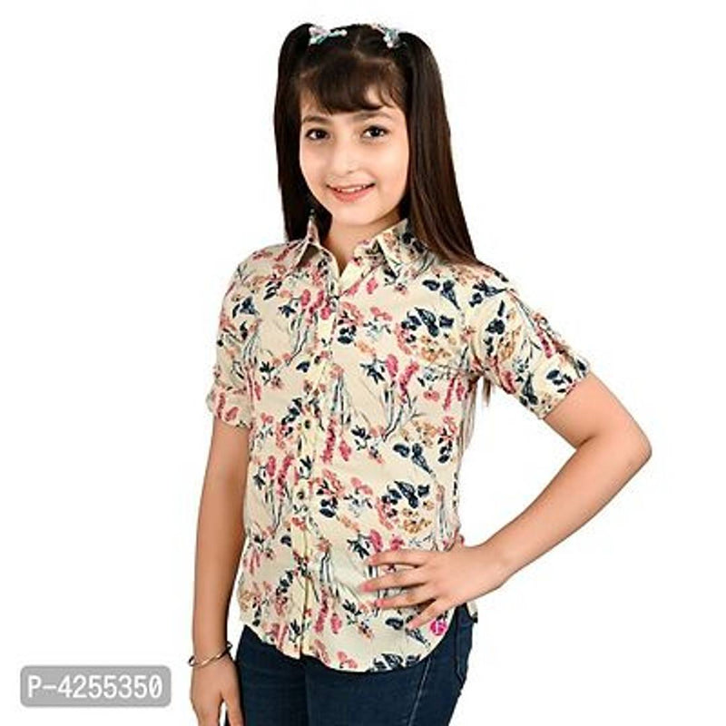 Classy Multicoloured Cotton Blend Shirts For Girls