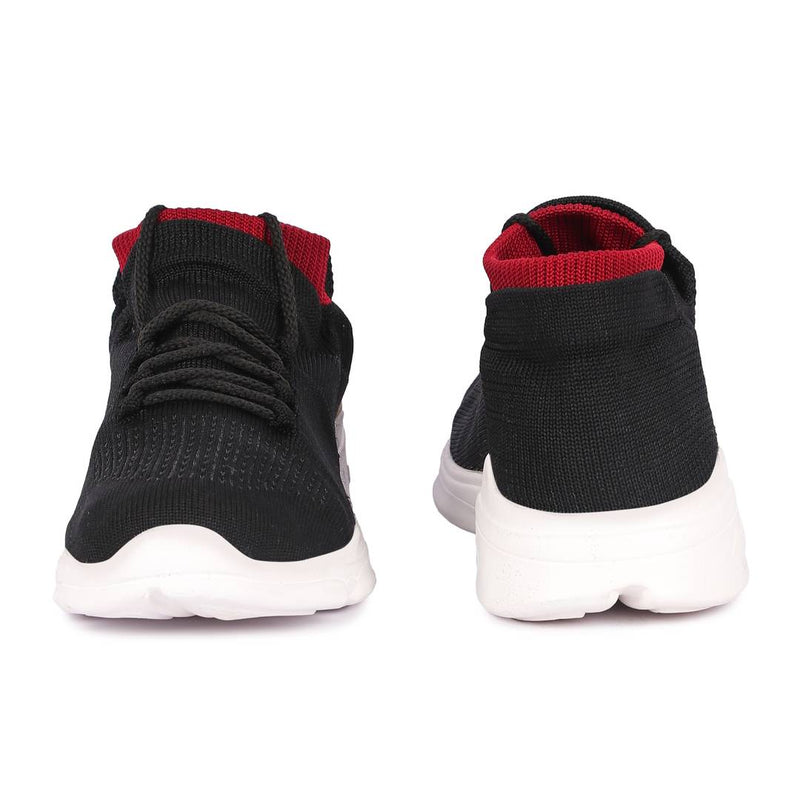Trendy Black Fabric Running Shoes For Women