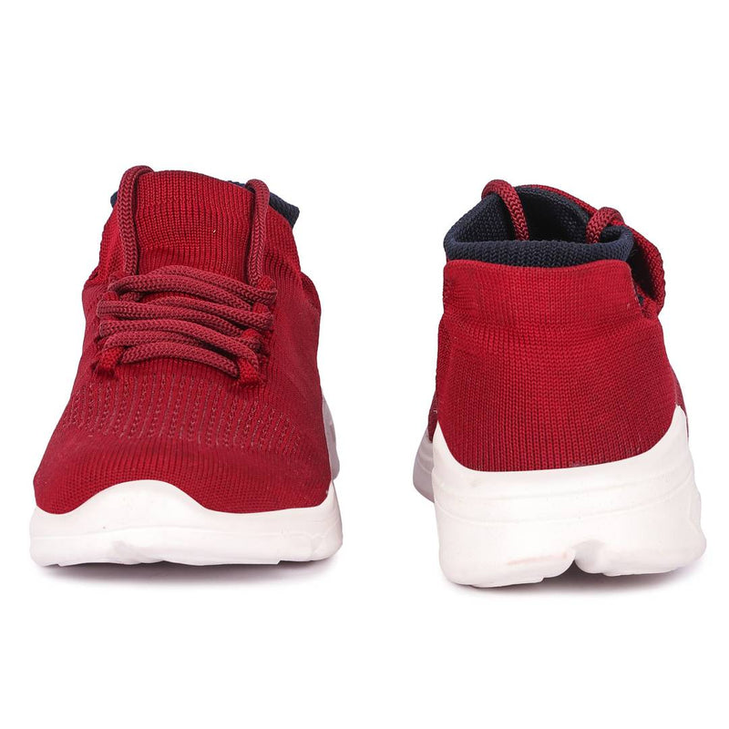 Trendy Maroon Fabric Running Shoes For Women