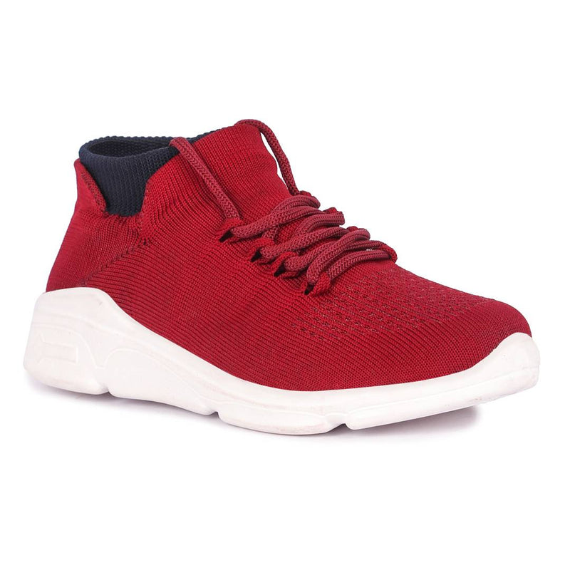 Trendy Maroon Fabric Running Shoes For Women