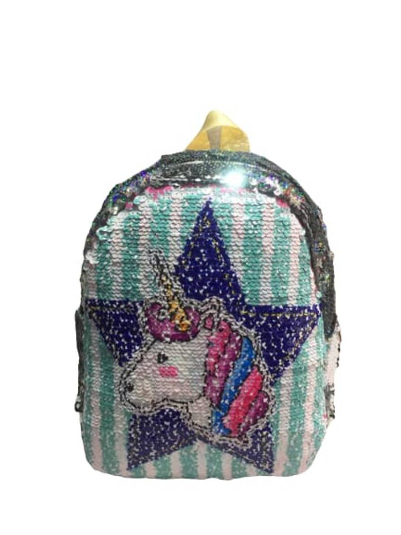 Kids Mini Unicorn Backpack Reversible Double-sided Sequins Women Shoulder Bag Backpacks for Teenage Girls Travel Bag Pack.(M-2120)