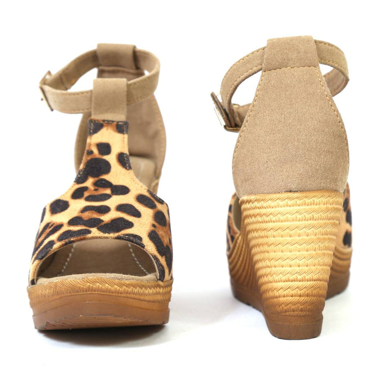 Women's Brown Synthetic Comfortable High Heele Wedges