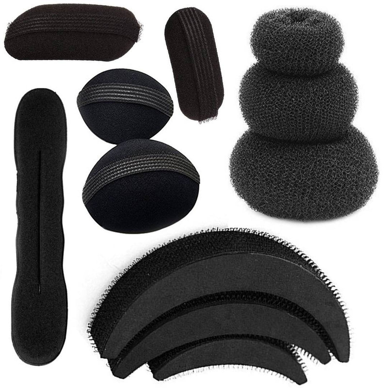 Pack of 11 Items Combo Hair Accessories Set for Wemen and Girls (Black)