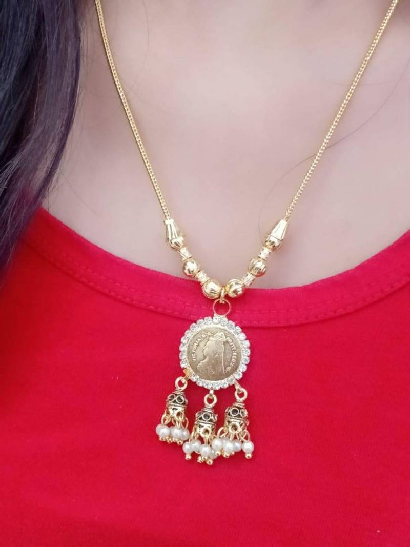 Trendy Brass Pendant with Chain for Women