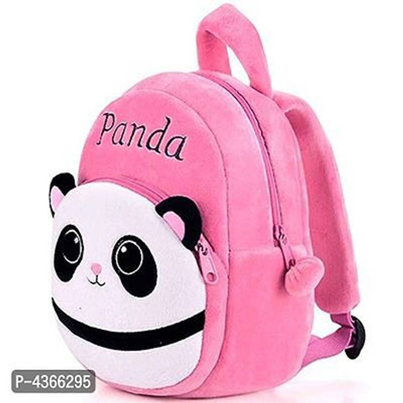 Panda Soft Velvet Kids School/Nursery/Picnic/Carry/Travelling Bag - 2 to 5 Age Waterproof Backpack (Multicolor, 14 L) Pack Of 1