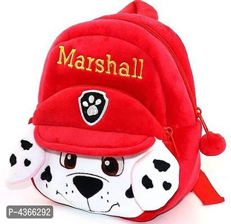 Marshall Soft Velvet Kids School/Nursery/Picnic/Carry/Travelling Bag - 2 to 5 Age Waterproof Backpack (Multi, 18 L) Pack Of 1