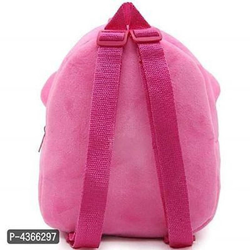 Minnie Velvet School Bag Casual Bags for Nursery Kids, Age 2 to 5 Waterproof Plush Bag Backpack Durable and Sturdy (Pink, 14 inch) Pack Of 1