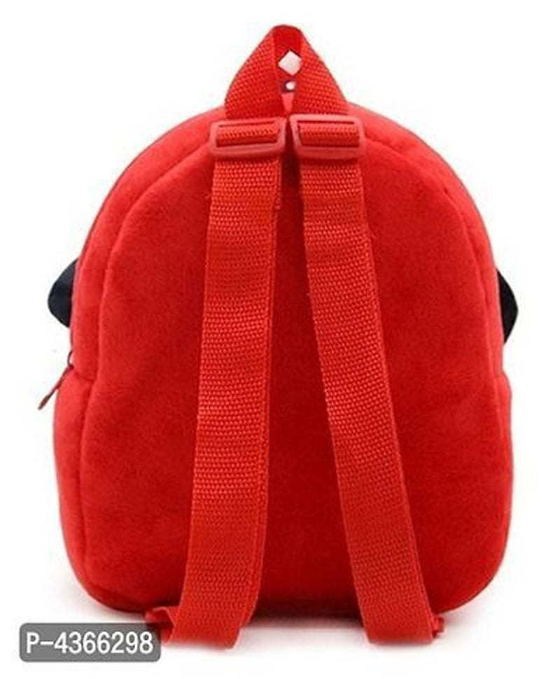 School Bag for Kids Mickey Soft Plush Backpack School Bag  (Red, 15 inch) (Multiple) Pack Of 1